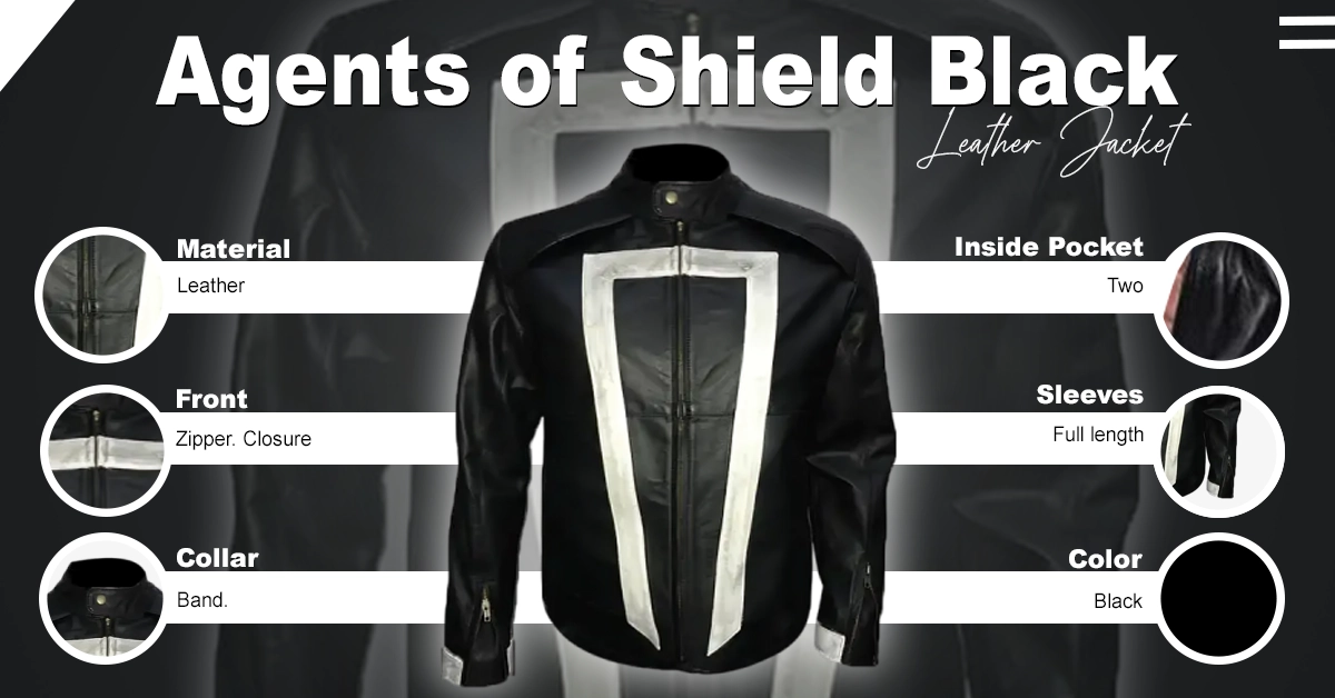 Agents of Shield Black Leather Jacket
