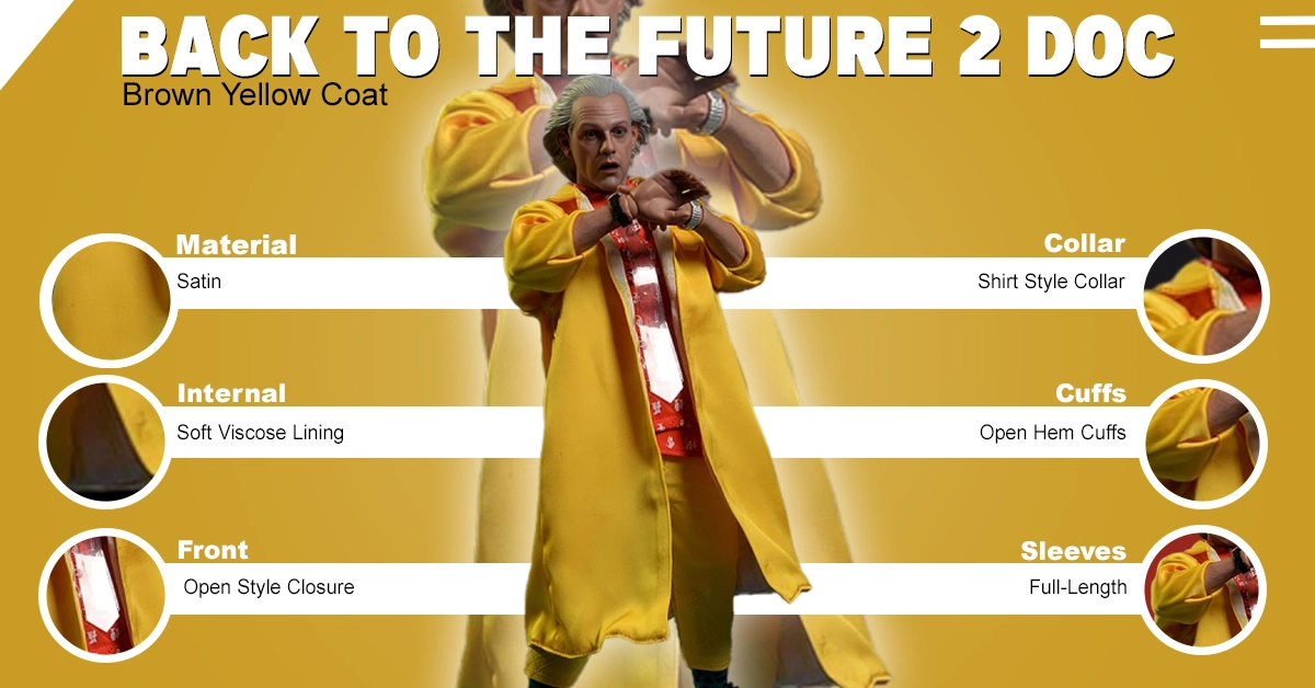 Back to the Future 2 Doc Brown Yellow Coat