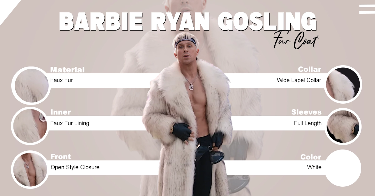 Barbie Ryan Gosling Fur Coat