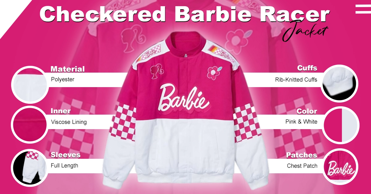 Checkered Barbie Racer Jacket