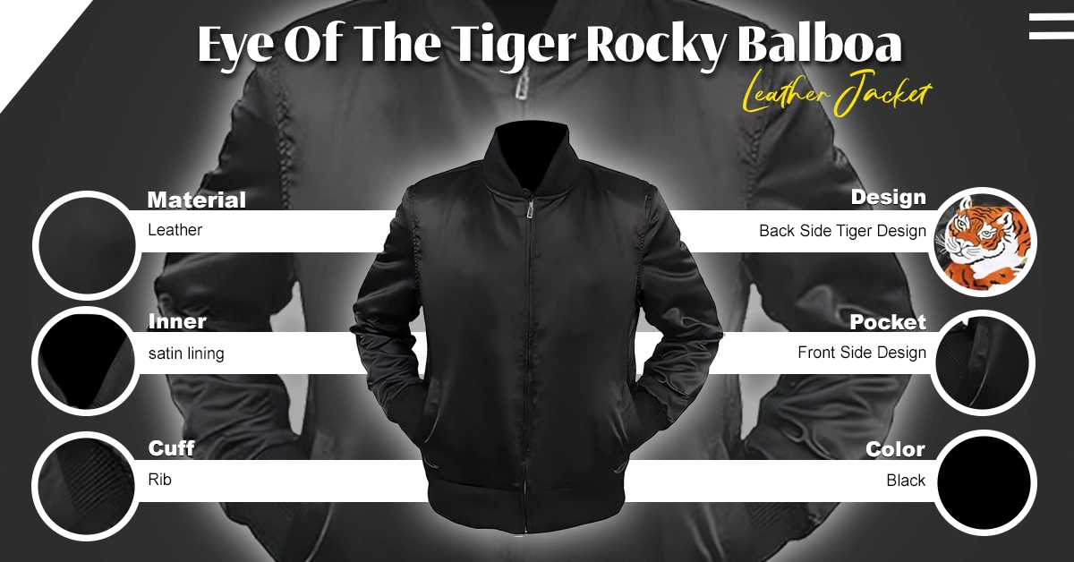 Eye Of The Tiger Rocky Balboa Leather Jacket