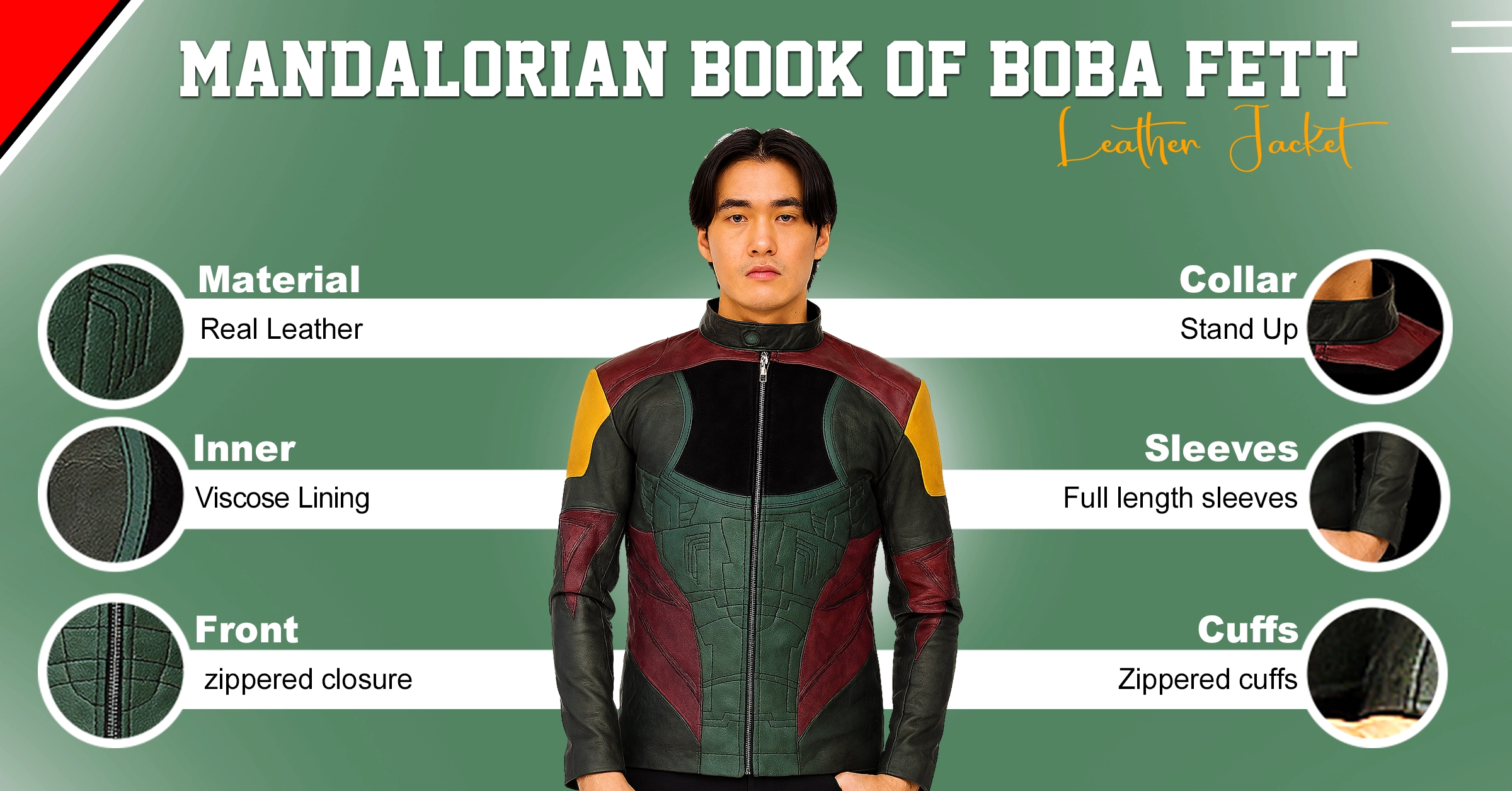 Mandalorian Book of Boba Fett Leather Jacket 